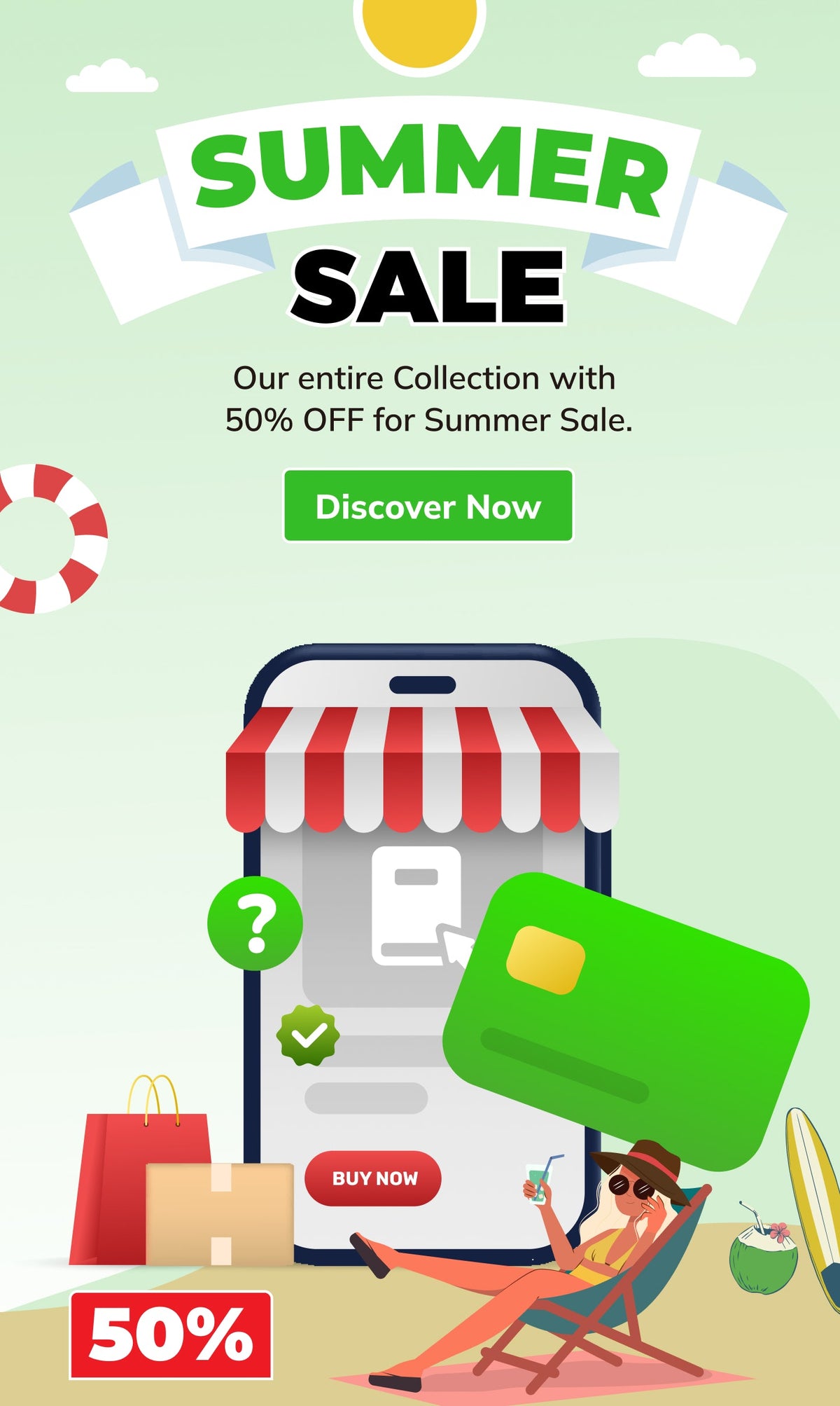 50% off sale