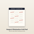 Suspect Elimination Grid Pad — free gift with The Killer Isn't Alice